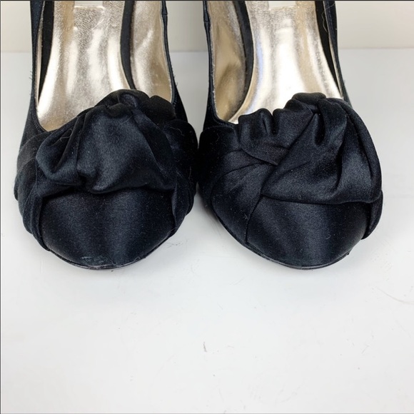 Dune Black Satin Dress Heels 6.5  C29 g3 - Picture 2 of 8